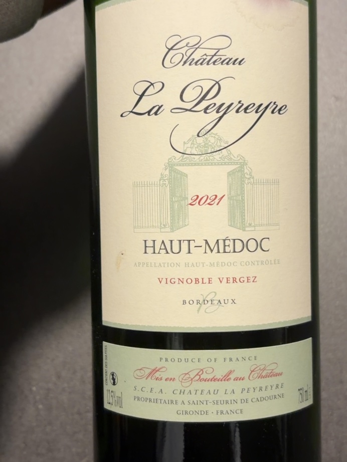 Étiquette de Château La Peyreyre, Château La Peyreyre