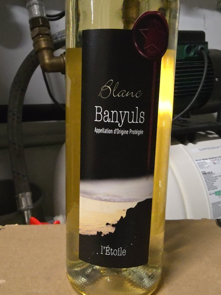 Étiquette de Banyuls Blanc, Cave de l’Étoile