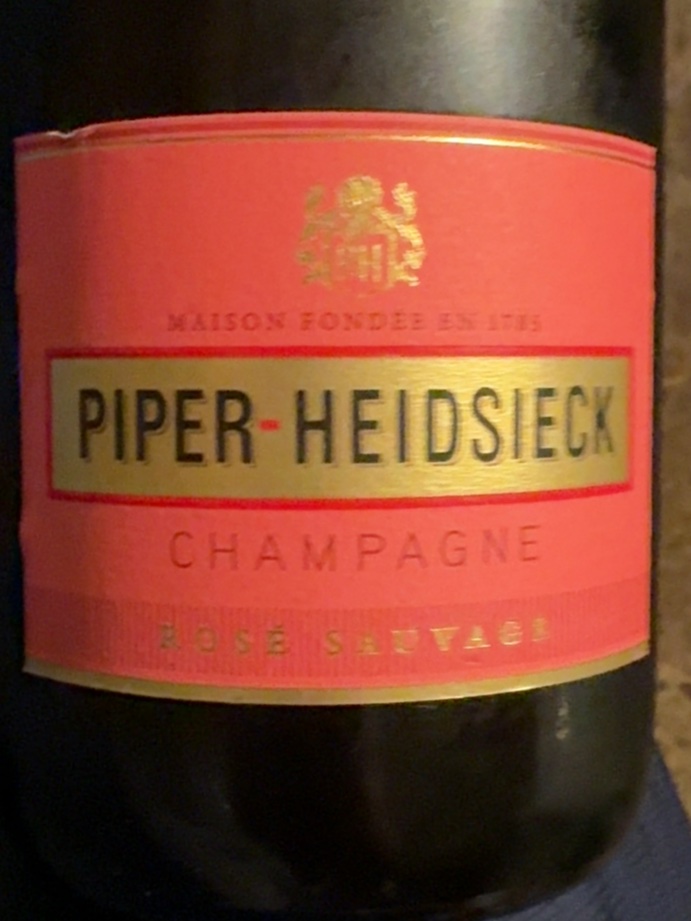 Étiquette de Rosé Sauvage, Piper-Heidsieck