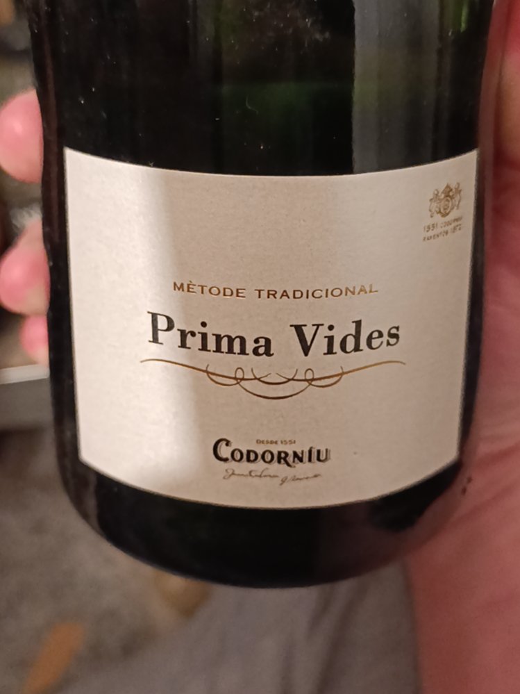 Étiquette de Prima Vides Brut, Codorníu