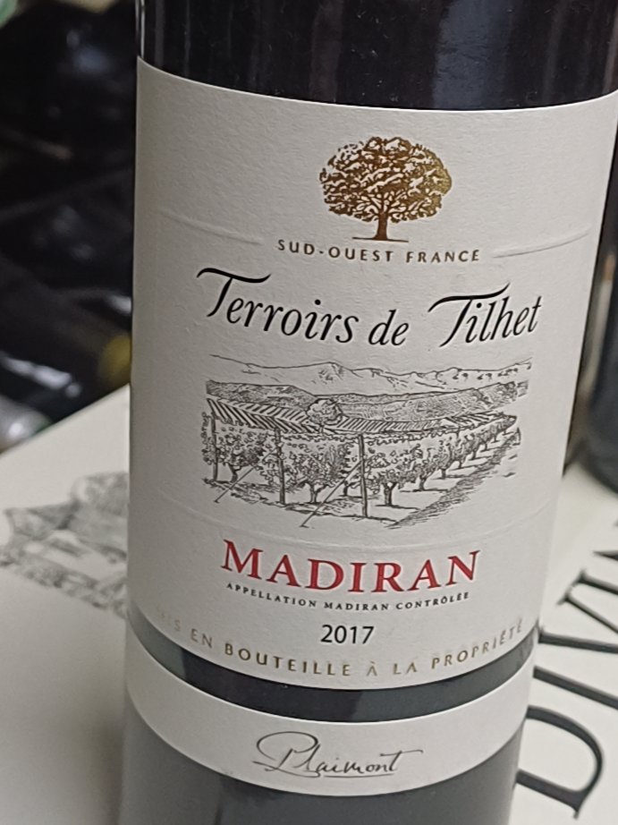 Étiquette de Terroirs de Tilhet, Plaimont Producteurs