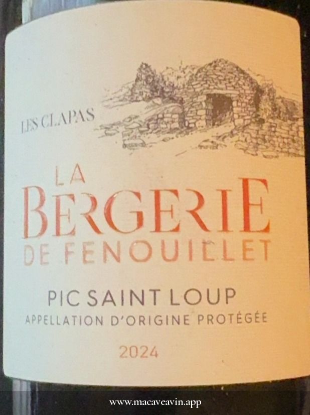 Étiquette de Les Clapas, La Bergerie de Fenouillet