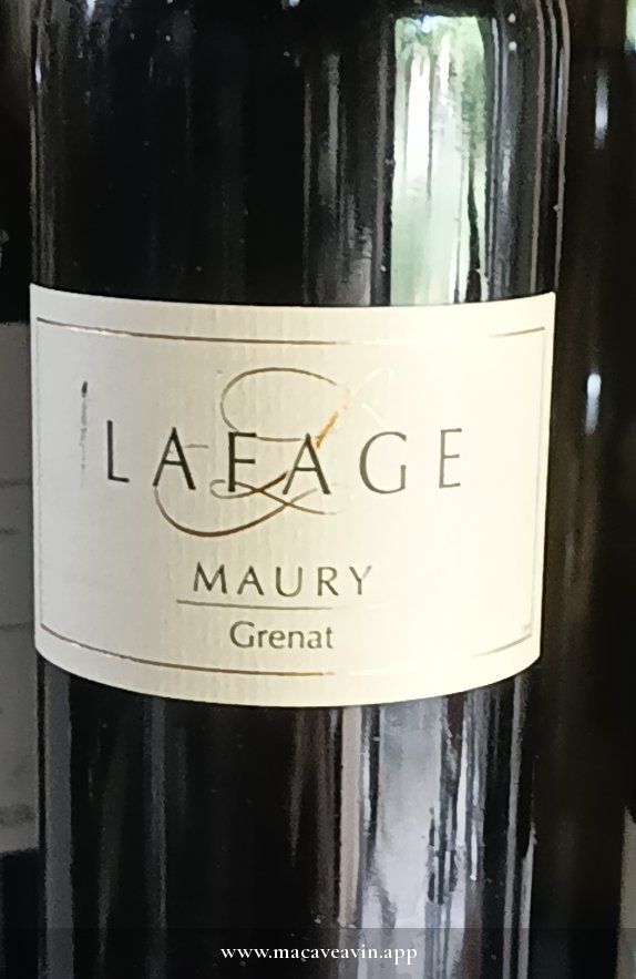 Étiquette de Maury Grenat, Domaine Lafage