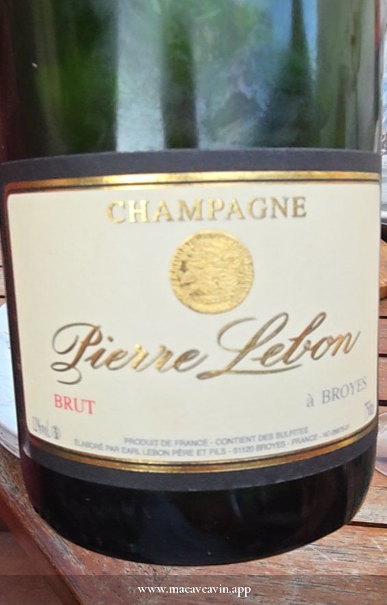 Étiquette de Champagne Brut, Pierre Lebon