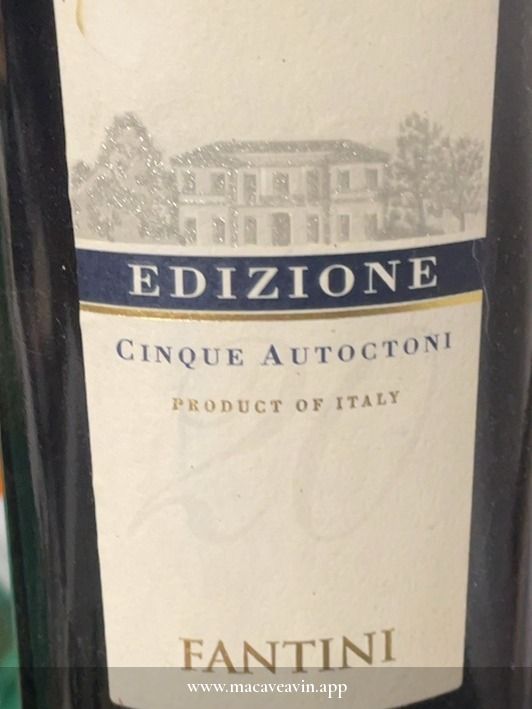 Étiquette de Edizione Cinque Autoctoni, Fantini
