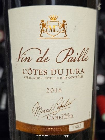 Étiquette de Vin de Paille, Marcel Cabelier
