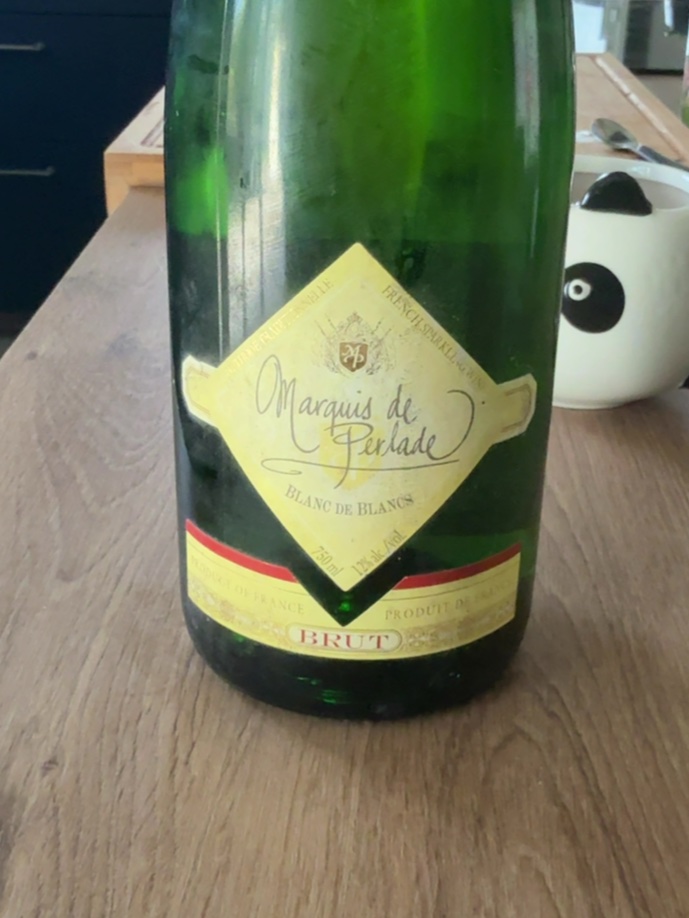 Étiquette de Marquis de Perlade Brut Blanc de Blancs, Maison Pierre Sparr Successeurs