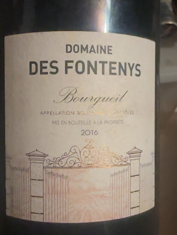 Étiquette de Bourgueil Vieilles Vignes, Domaine des Fontenys