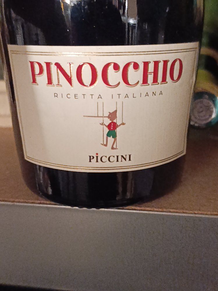 Étiquette de Pinocchio Rosso d'Italia, Piccini