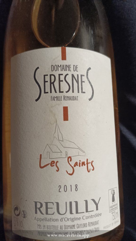 Étiquette de Les Saints, Domaine de Seresnes