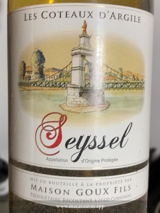 Étiquette de Seyssel Blanc, Maison Goux et Fils