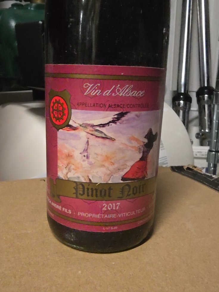 Étiquette de Pinot Noir, André Fritsch fils