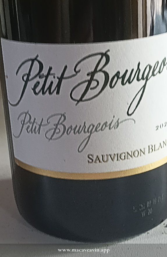 Étiquette de Petit Bourgeois Sauvignon Blanc, Henri Bourgeois