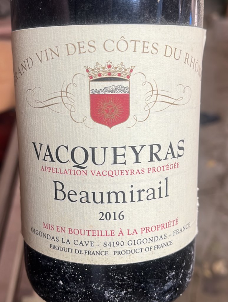 Étiquette de Beaumirail, Gigondas La Cave