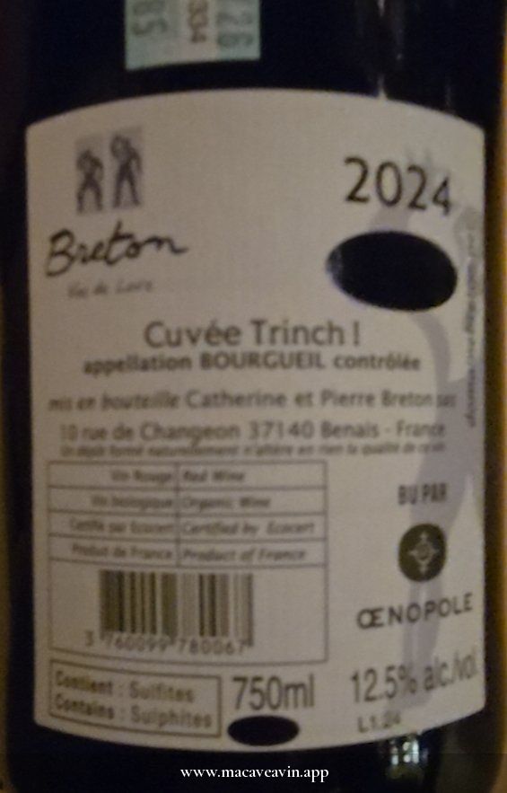 Étiquette de Trinch!, Catherine et Pierre Breton