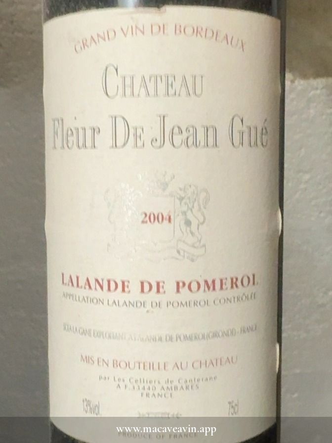 Étiquette de Château Fleur de Jean Gué, Château Fleur de Jean Gué