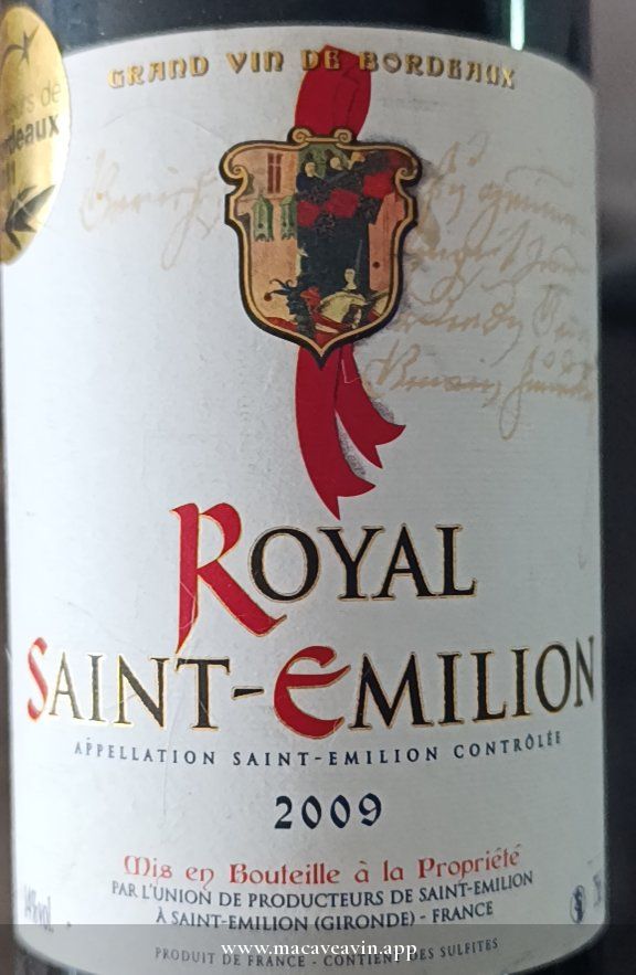 Étiquette de Royal Saint-Émilion, Union de Producteurs de Saint-Émilion