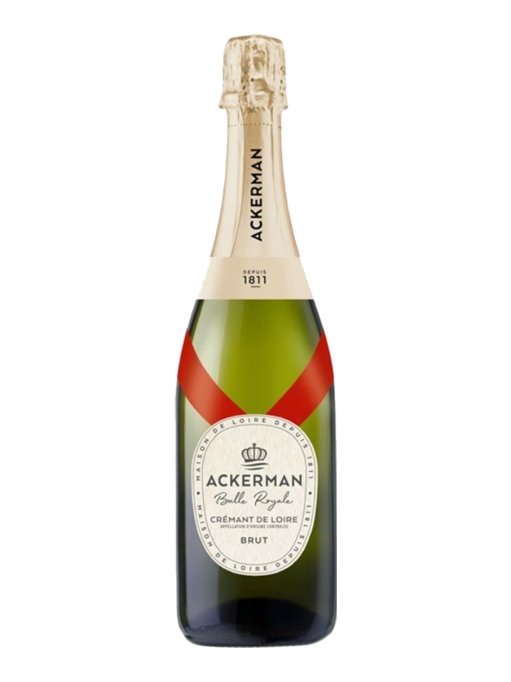 Étiquette de Crémant de Loire blanc brut Bulle Royale, Maison Ackerman
