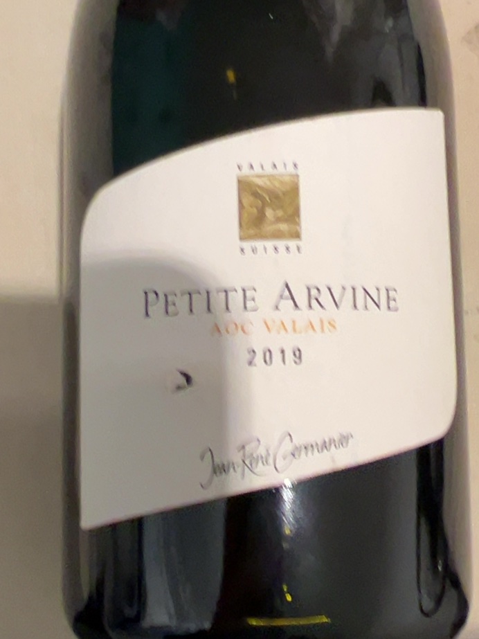 Étiquette de Petite Arvine, Domaine Jean-René Germanier