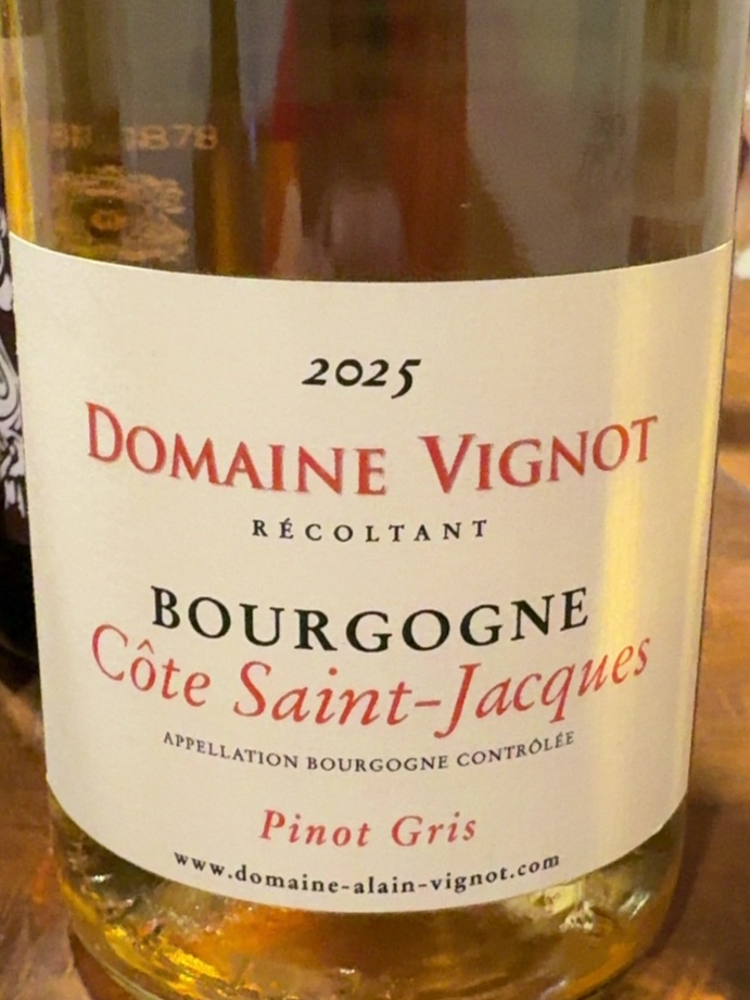 Étiquette de Gris, Domaine Alain Vignot