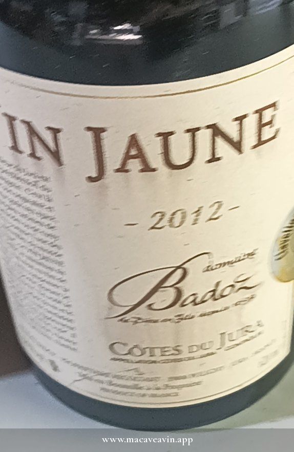 Étiquette de Vin Jaune Les Roussots, Domaine Benoît Badoz