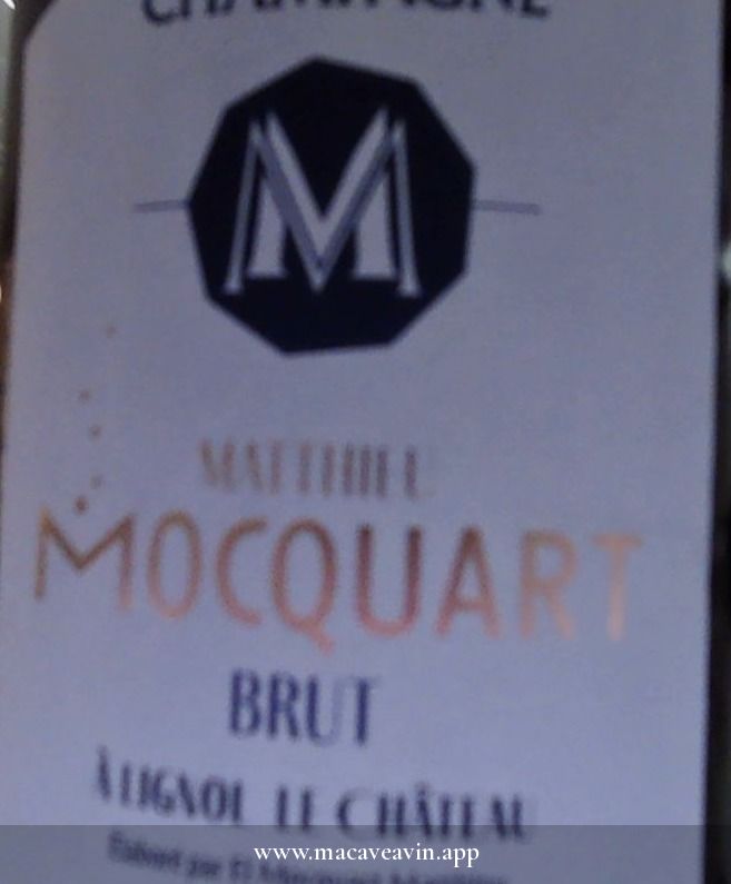 Étiquette de Champagne Brut, Mocquart