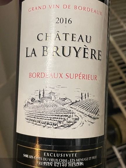 Étiquette de Château La Bruyère, Château La Bruyère