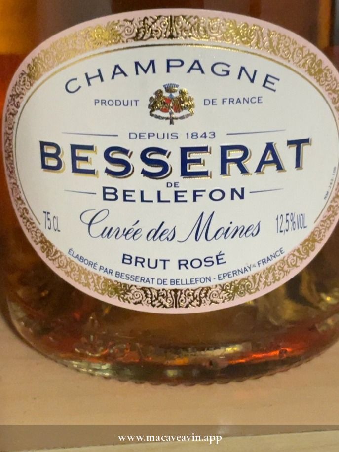 Étiquette de Cuvée des Moines Brut Rosé, Besserat de Bellefon