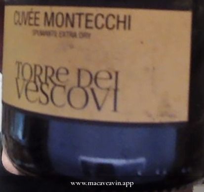 Étiquette de Torre dei Vescovi Cuvèe dei Montecchi Spumante Extra Dry, Colli Vicentini (Cantine Vitevis)
