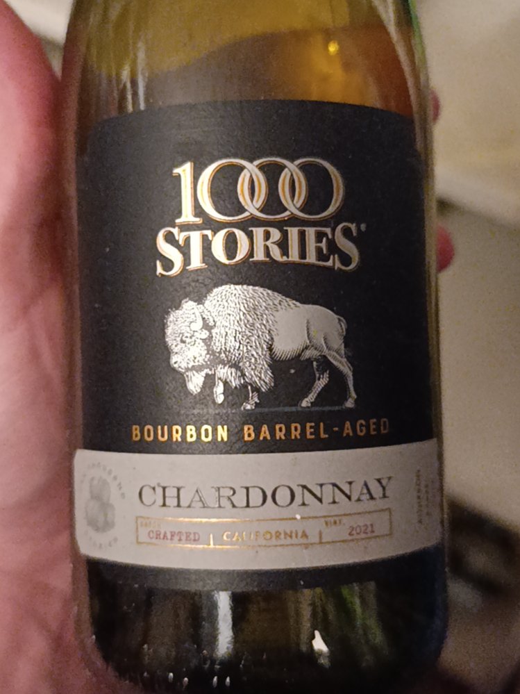 Étiquette de Bourbon Barrel-Aged Chardonnay, 1000 Stories