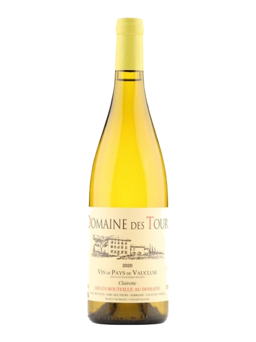 Étiquette de Clairette, Domaine des Tours