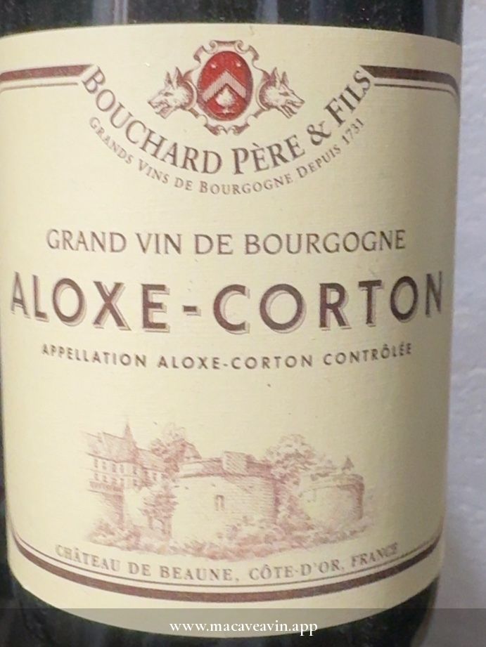 Étiquette de Aloxe-Corton, Bouchard Père & Fils