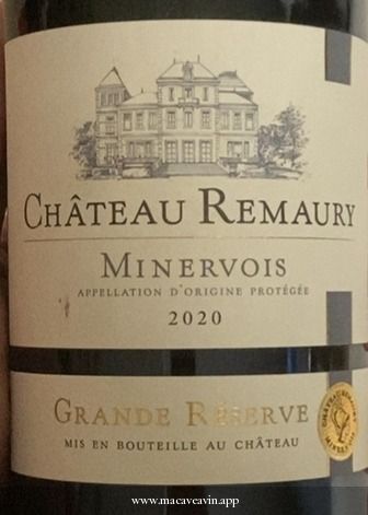 Étiquette de Grande Réserve, Château Remaury