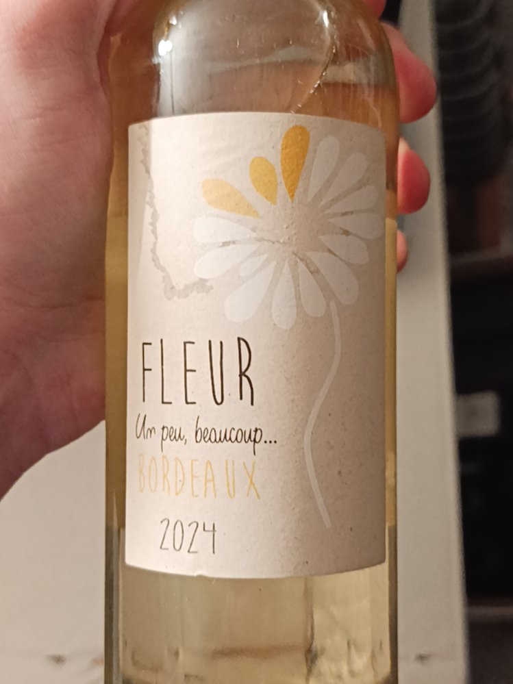 Étiquette de Fleur Un peu, beaucoup... Blanc Moelleux, Caves de Rauzan
