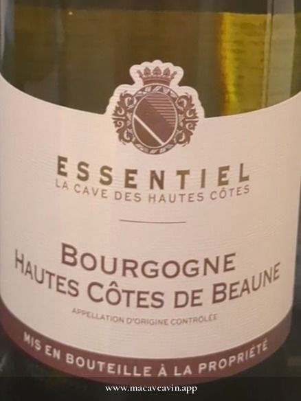 Étiquette de Essentiel, Nuiton-Beaunoy