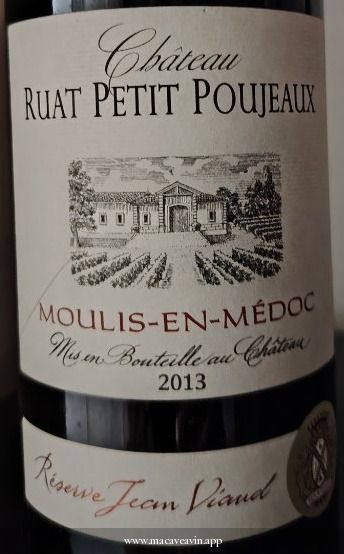 Étiquette de Château Ruat Petit Poujeaux Réserve Jean Viaud, Château Ruat Petit Poujeaux