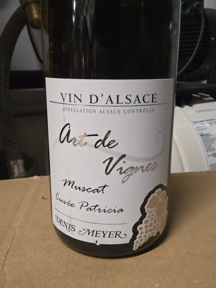 Étiquette de Muscat Cuvée Patricia, Denis Meyer et Filles