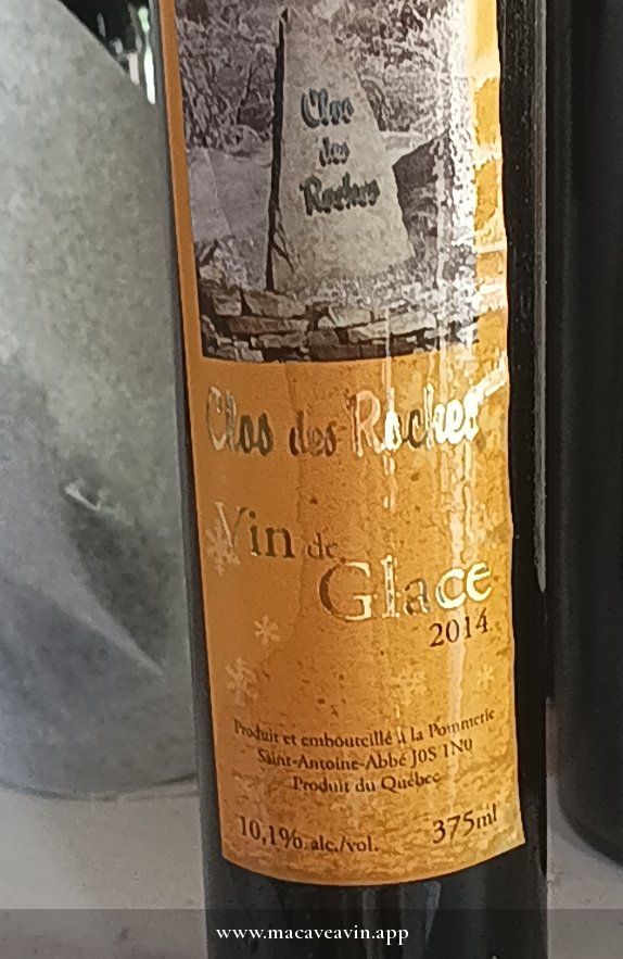 Étiquette de Vin de Glace, Clos des Roches