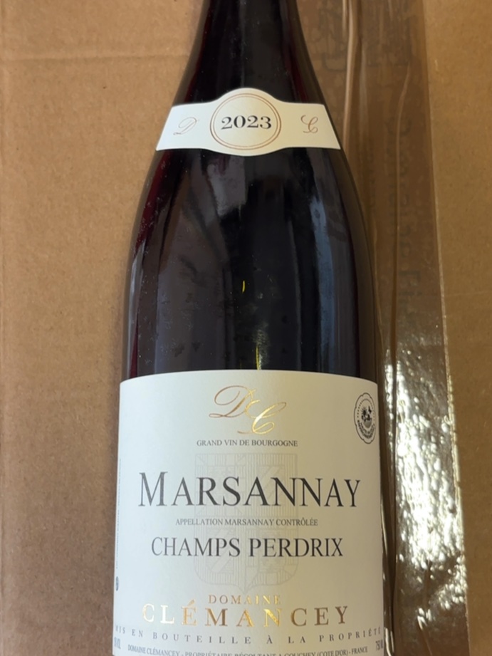 Étiquette de Marsannay Champs Perdrix, Domaine Clémancey