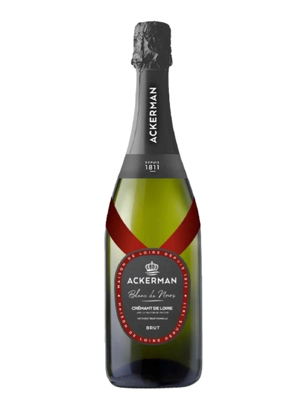 Étiquette de Crémant de Loire Blanc de Noirs brut Bulle Royale, Maison Ackerman