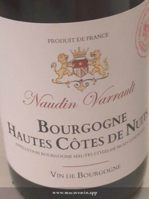Étiquette de Bourgogne Hautes-Côtes de Nuits Domaine Vigne au Roy, Naudin Varrault