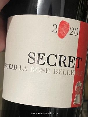 Étiquette de Secret, Château La Rose Bellevue
