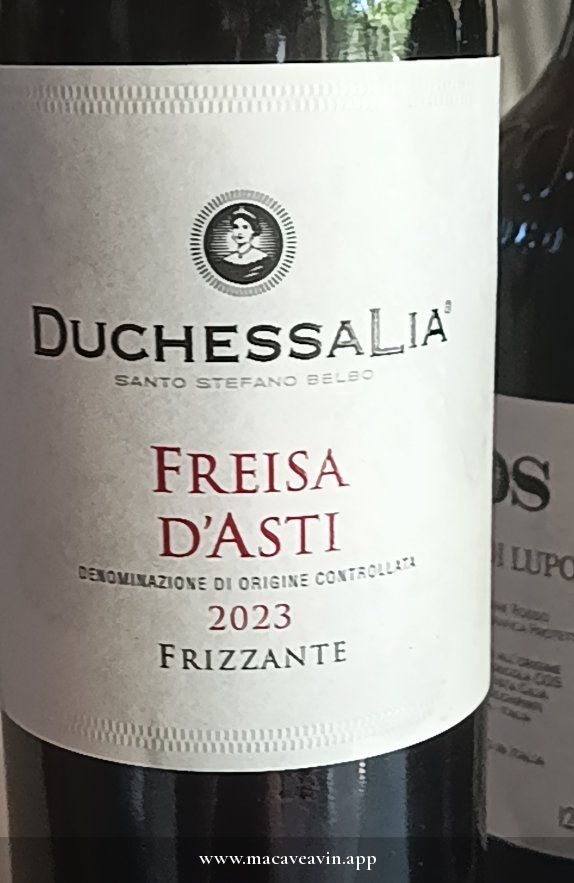 Étiquette de Freisa d'Asti DOC Frizzante, Cantine Capetta