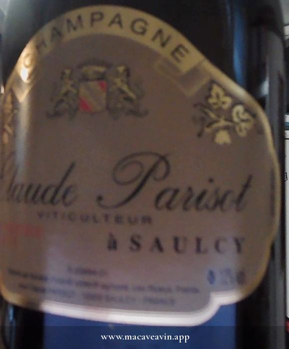 Étiquette de Champagne Brut Grande Réserve, Claude Parisot