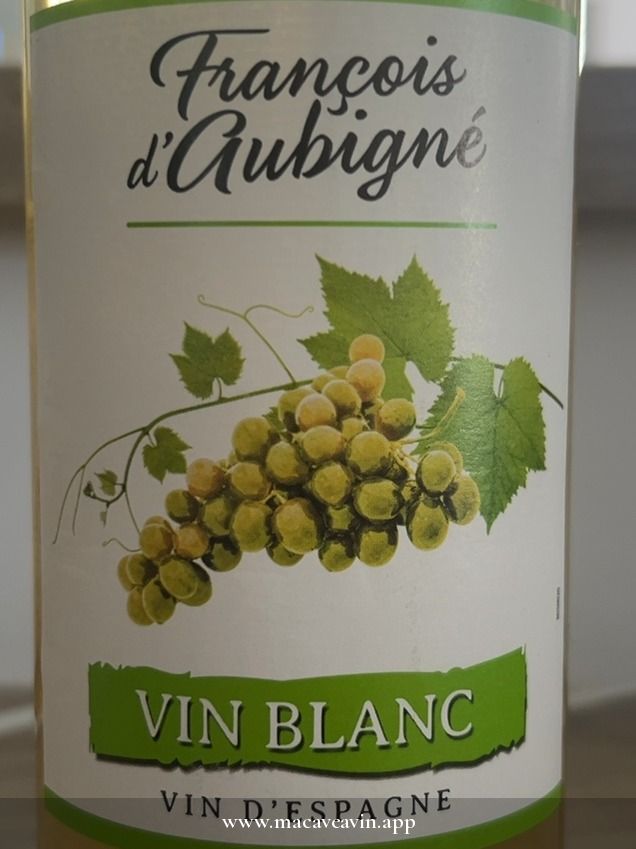 Étiquette de Vin Blanc de l’Union Européenne, François d'Aubigné
