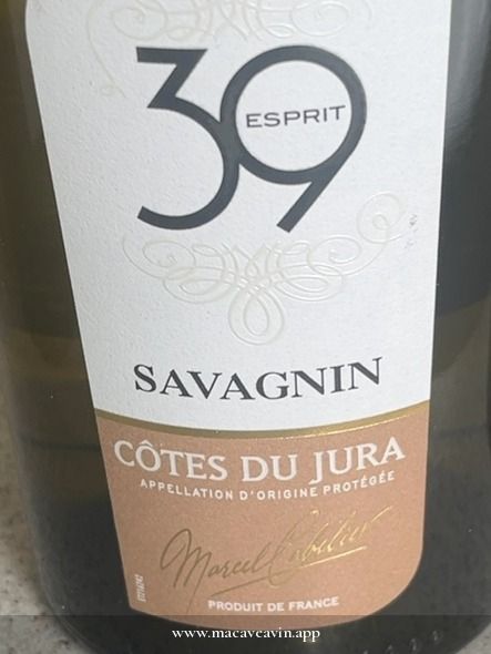 Étiquette de Marcel Cabelier Esprit 39, La Maison du Vigneron