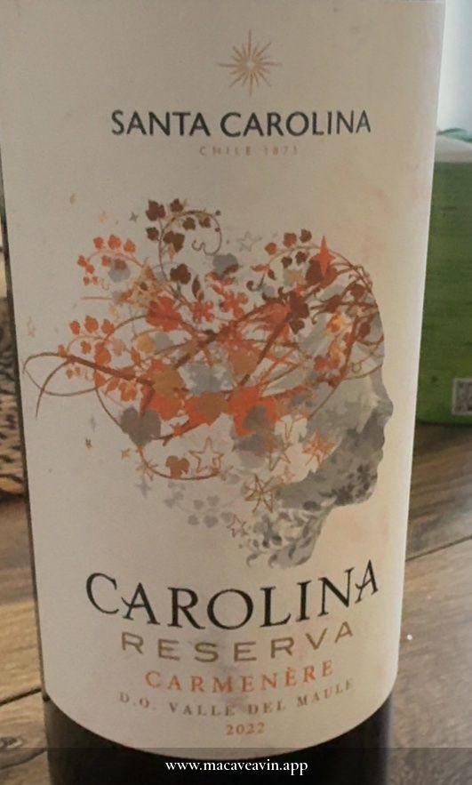 Étiquette de Carolina Reserva Carmenère, Viña Santa Carolina