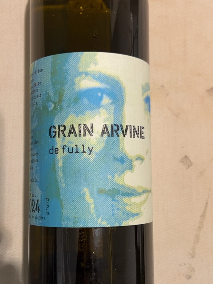 Étiquette de Grain Arvine de Fully, Domaine Marie-Thérèse Chappaz