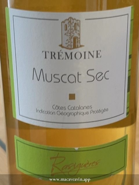 Étiquette de Muscat Sec, Les Vignerons de Trémoine