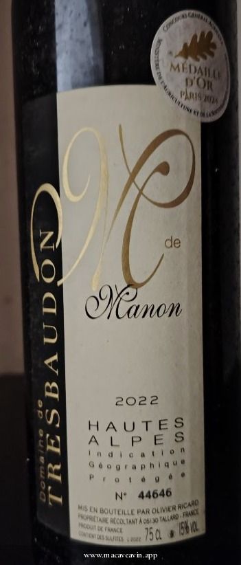 Étiquette de Cuvée OR, Domaine de Tresbaudon